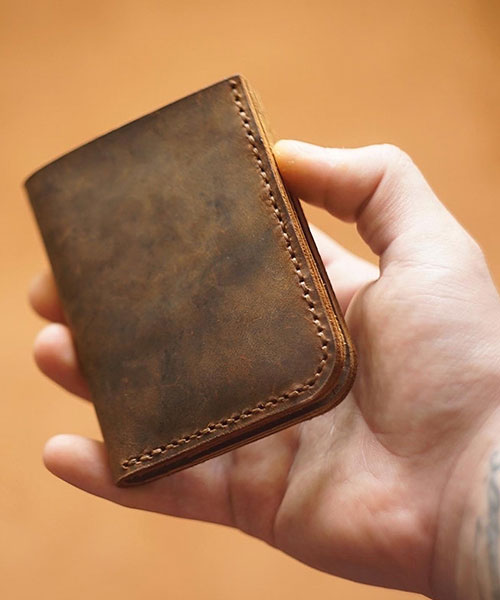 Atleather Çıtçıtlı Deri Cüzdan Taba