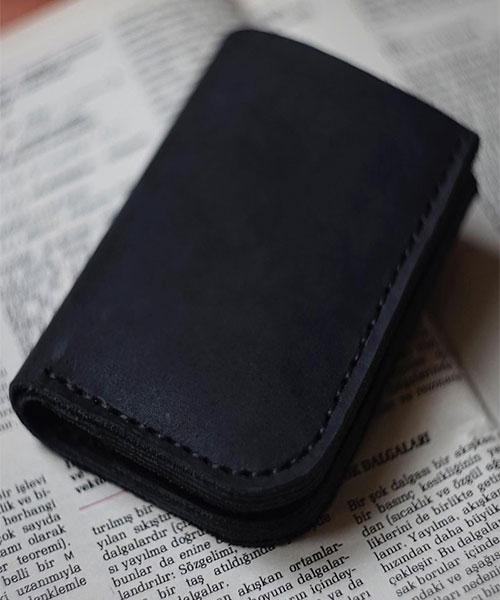 Atleather Çıtçıtlı Deri Cüzdan Siyah