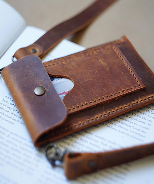 Atleather Deri Telefon Çantası