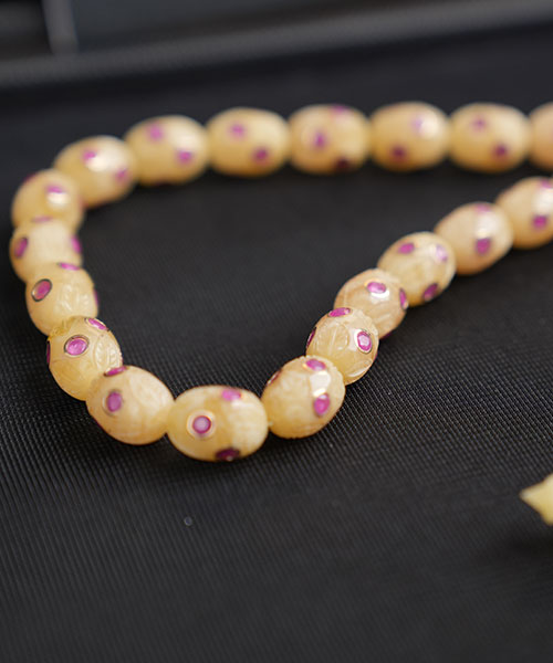 Bahri Bülbül Yakut Altın İşlemeli Tek Kaya Kaliningrad Damla Kehribar Tespih