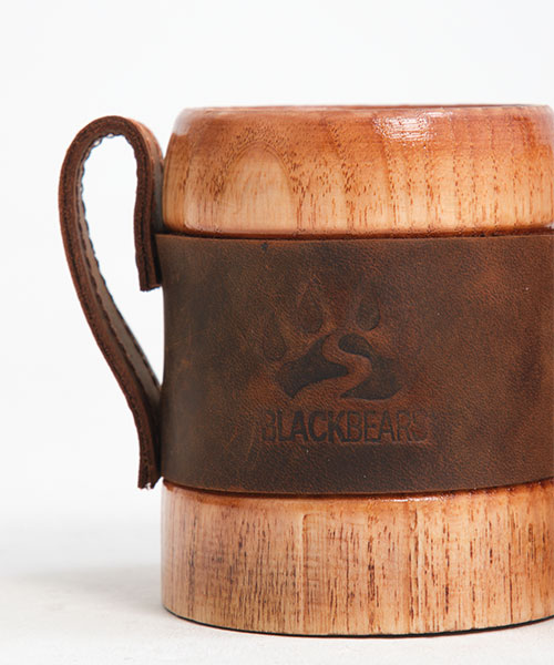 Black Bears Ceviz Ağacı Kuksa Ve Deri Çanta
