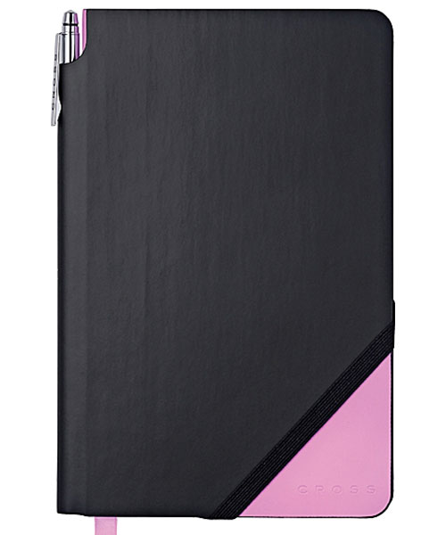 Cross Ac273-4L Jotzone Defter Large Siyah Pembe - Çizgili