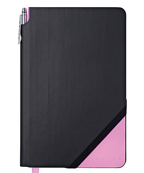 Cross Ac273-4M Jotzone Defter Medium Siyah Pembe - Çizgili