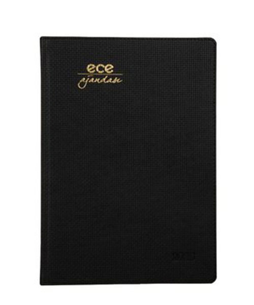 ECE AJANDA 20x28 ÇEŞME HAFTALIK ÇİZGİLİ SİYAH