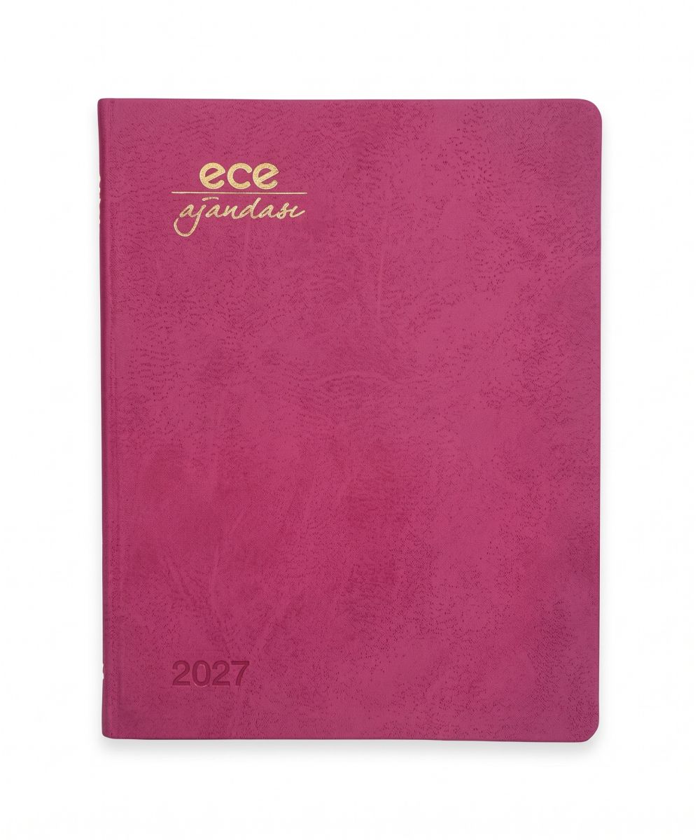 ECE AJANDA 18.5x23.5 ALAÇATI HAFTALIK ÇİZGİLİ PEMBE