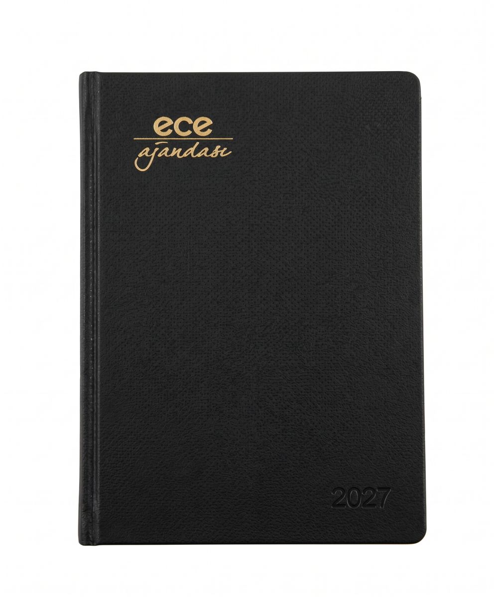 ECE AJANDA 18.5x23.5 ALAÇATI HAFTALIK ÇİZGİLİ SİYAH