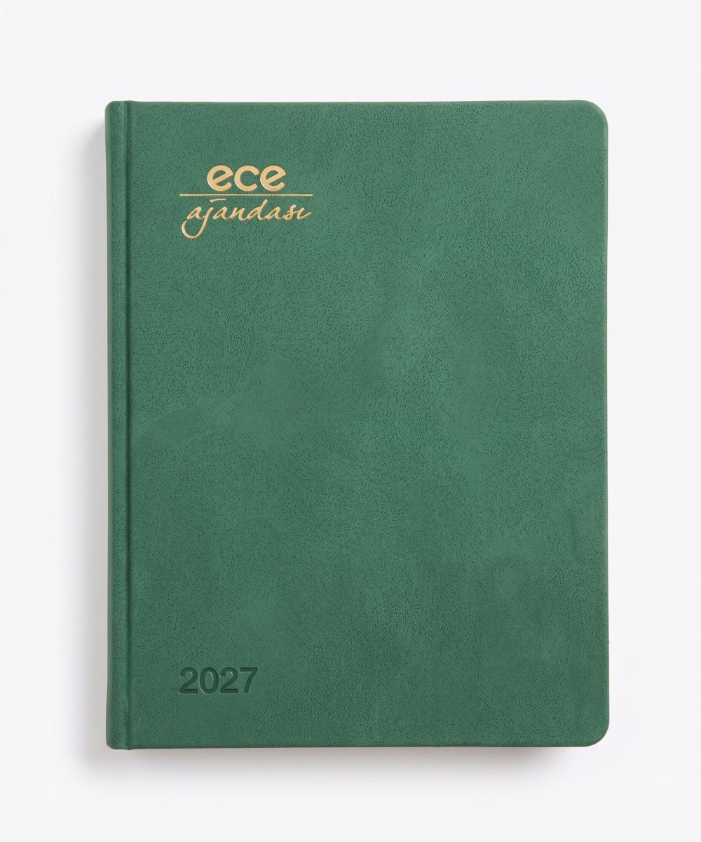 ECE AJANDA 18.5x23.5 ALAÇATI HAFTALIK ÇİZGİLİ YEŞİL