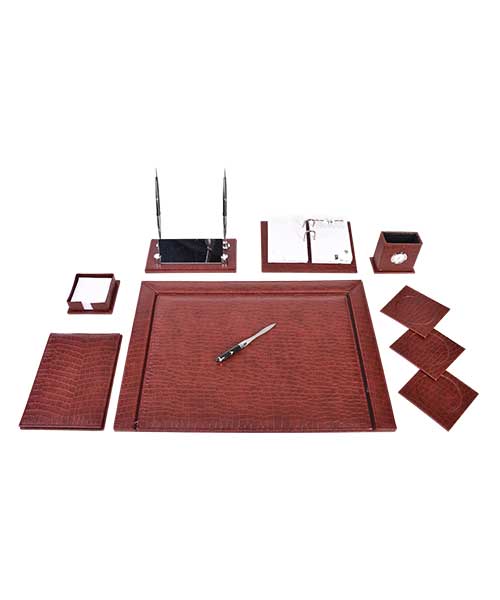 Gülpaş 11 Parça Lüks Krokodil Desen Sümen Takımı Bordo 250