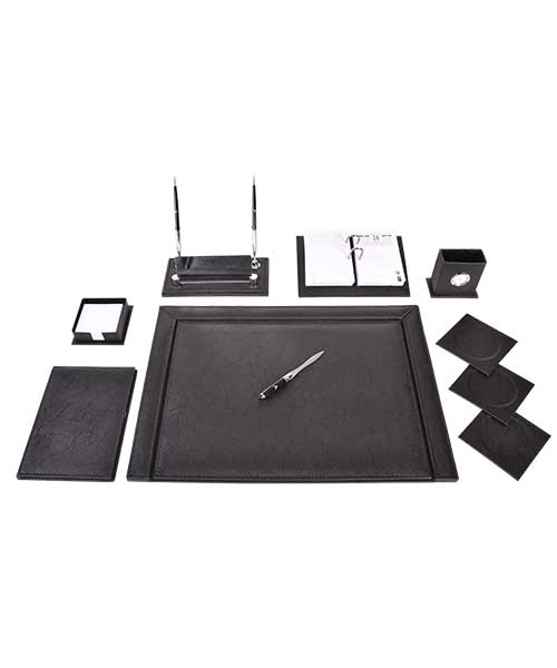 Gülpaş 11 Parça Lüks Optik Desen Sümen Takımı Siyah 913