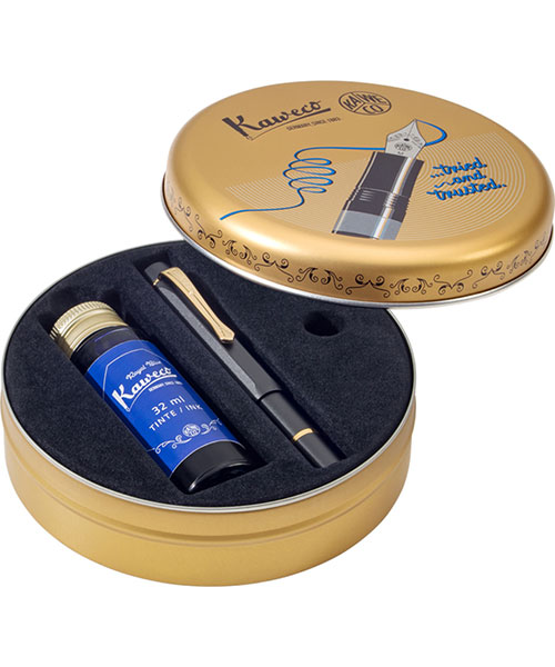 Kaweco 11000341 Al Sport Pıston Fıller Siyah Dolma Kalem Set M Uç