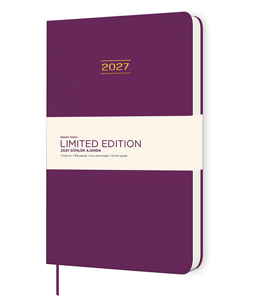 Keskincolor 2027 17*24 Ciltli Limited Edition Günlük Ajanda Mor 600233-99