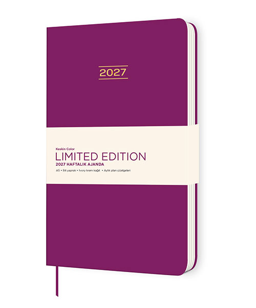 Keskincolor 2027 A5 Ciltli Limited Edition Haftalık Ajanda Pembe 600235-99
