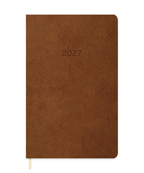 Keskincolor 2027 16*24 Günlük Termo Deri Ajanda Kahverengi 600244-99