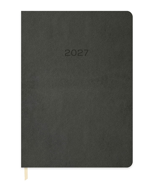 Keskincolor 2027 16*24 Günlük Termo Deri Ajanda Gri 600249-99