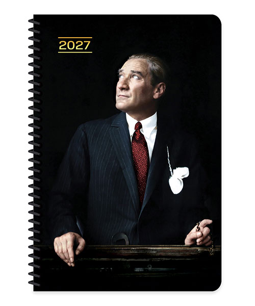 Keskincolor 2027 17*24 Atatürk Günlük Spiralli Ajanda Cumhurbaşkanı 600275-99