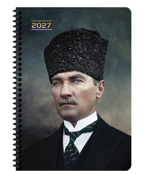 Keskincolor 2027 17*24 Atatürk Günlük Spiralli Ajanda Başkomutan 600276-99