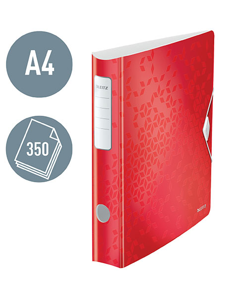 Leitz Klasör 180° PP Active WOW Dar Metalik Kırmızı 11070026