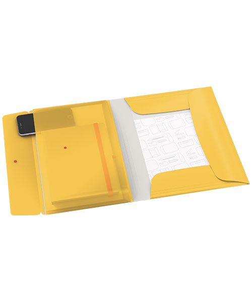 Leitz Cosy Cepli Mobil Lastik Kilitli İnce Dosya A4 46190019 Sarı