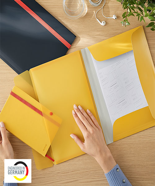 Leitz Cosy Cepli Mobil Lastik Kilitli İnce Dosya A4 46190019 Sarı