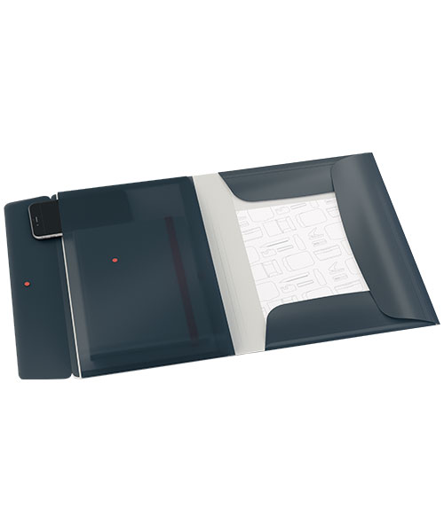 Leitz Cosy Cepli Mobil Lastik Kilitli İnce Dosya A4 46190089 Gri