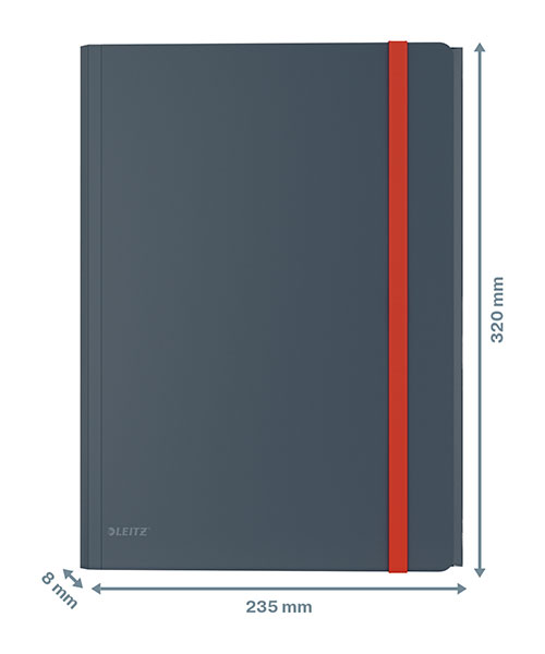 Leitz Cosy Cepli Mobil Lastik Kilitli İnce Dosya A4 46190089 Gri