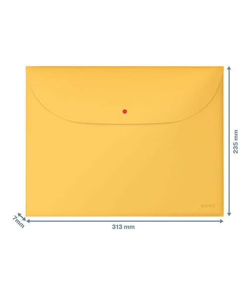 Leitz Cosy Çıtçıtlı 2 Cepli Gizlilik Dosyası A4 47090019 Sarı