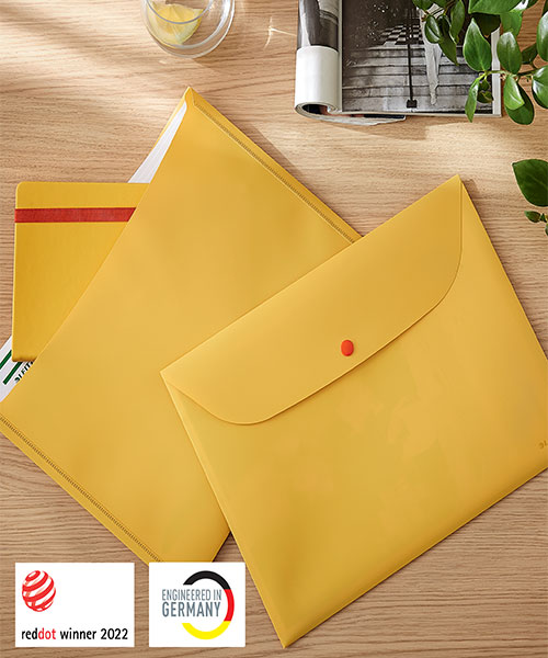 Leitz Cosy Çıtçıtlı 2 Cepli Gizlilik Dosyası A4 47090019 Sarı