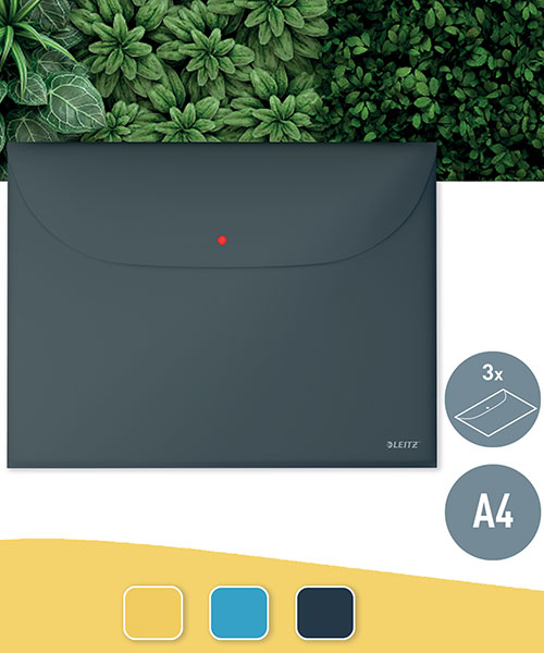 Leitz Cosy Çıtçıtlı 2 Cepli Gizlilik Dosyası A4 47090089 Gri