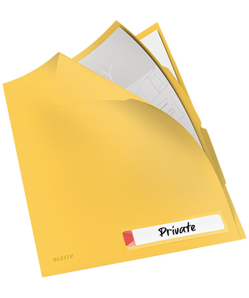 Leitz Cosy 3 Bölmeli L Gizlilik Dosyası A4 47160019 Sarı