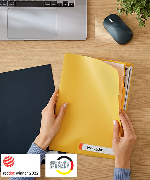 Leitz Cosy 3 Bölmeli L Gizlilik Dosyası A4 47160019 Sarı