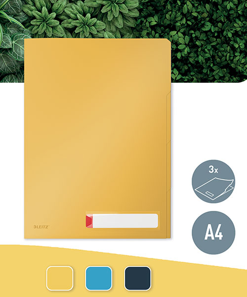Leitz Cosy 3 Bölmeli L Gizlilik Dosyası A4 47160019 Sarı
