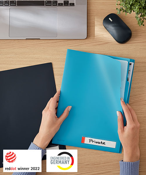 Leitz Cosy 3 Bölmeli L Gizlilik Dosyası A4 47160061 Mavi