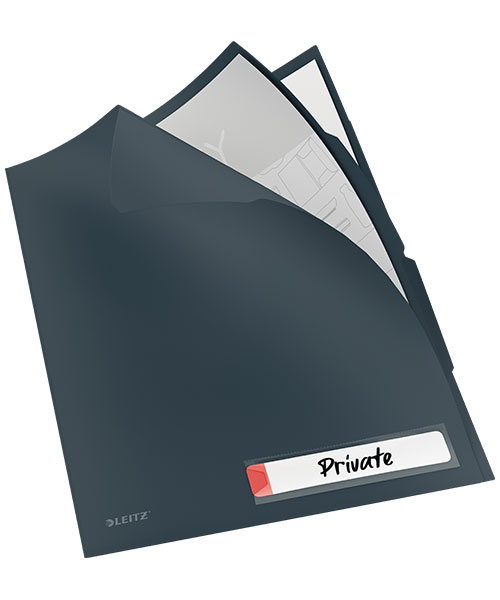Leitz Cosy 3 Bölmeli L Gizlilik Dosyası A4 47160089 Gri