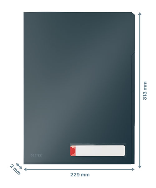 Leitz Cosy 3 Bölmeli L Gizlilik Dosyası A4 47160089 Gri