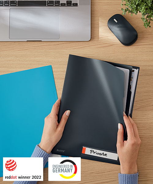 Leitz Cosy 3 Bölmeli L Gizlilik Dosyası A4 47160089 Gri