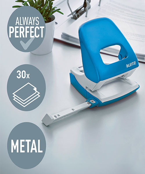 Leitz Delgeç WOW 30 Sayfa Kapasiteli 50082036 Metalik Mavi