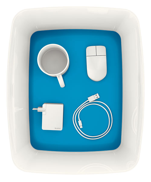 Leitz MyBox® Kapaklı Geniş Saklama Kutusu 52161036 Mavi-Beyaz