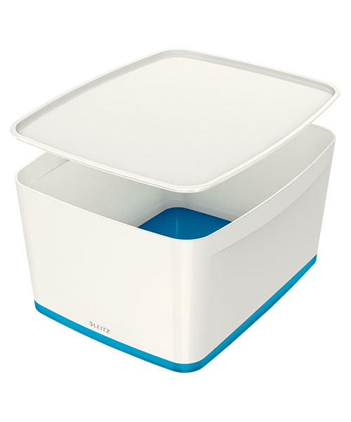 Leitz MyBox® Kapaklı Geniş Saklama Kutusu 52161036 Mavi-Beyaz