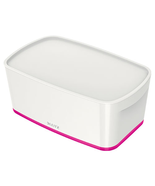 Leitz MyBox® Kapaklı Küçük Saklama Kutusu 52291023 Pembe-Beyaz