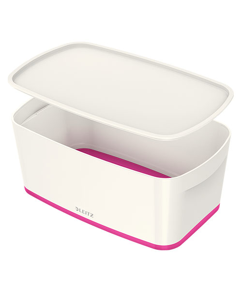 Leitz MyBox® Kapaklı Küçük Saklama Kutusu 52291023 Pembe-Beyaz
