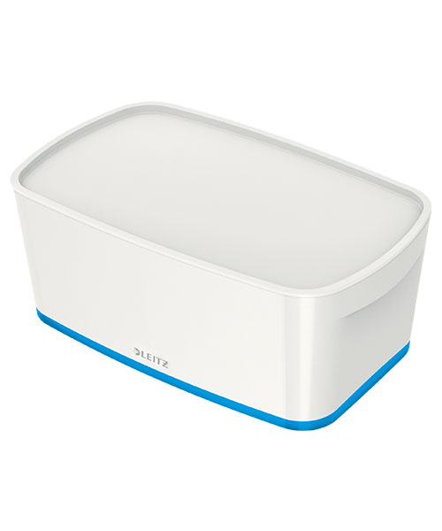 Leitz MyBox® Kapaklı Küçük Saklama Kutusu 52291036 Mavi-Beyaz