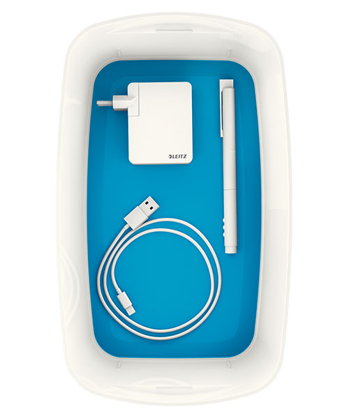 Leitz MyBox® Kapaklı Küçük Saklama Kutusu 52291036 Mavi-Beyaz