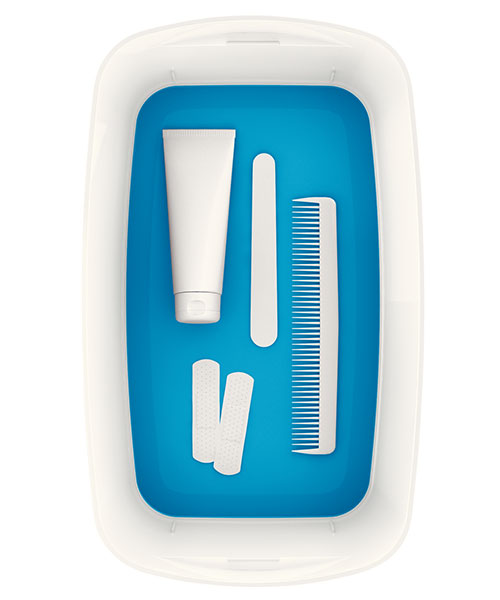 Leitz MyBox® Kapaklı Küçük Saklama Kutusu 52291036 Mavi-Beyaz