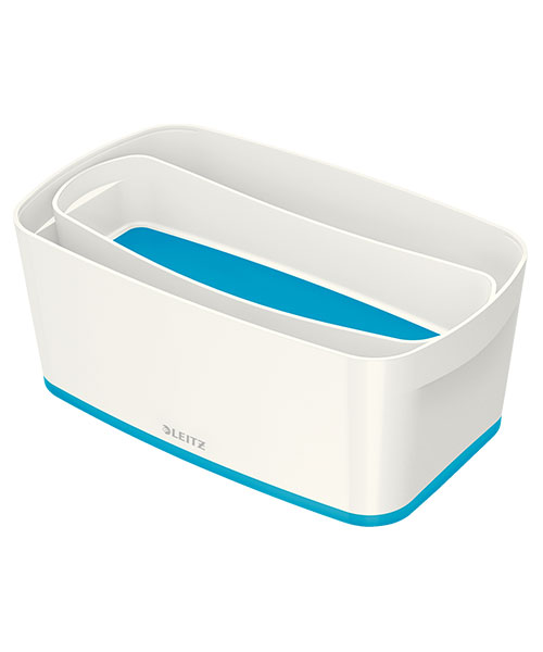 Leitz MyBox® Kapaklı Küçük Saklama Kutusu 52291036 Mavi-Beyaz