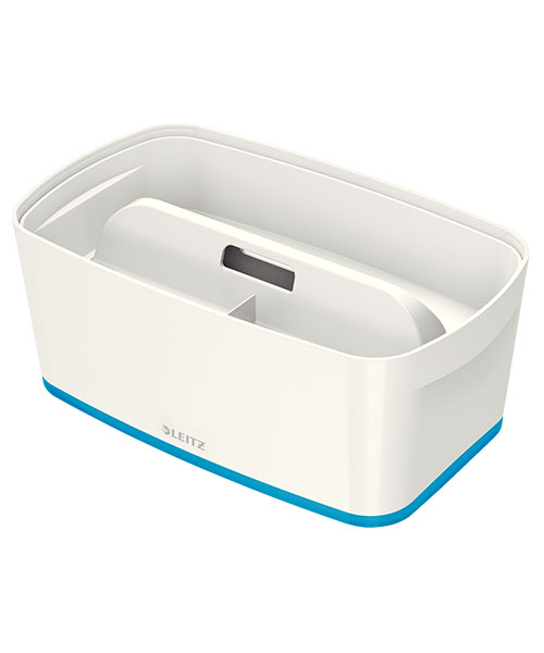 Leitz MyBox® Kapaklı Küçük Saklama Kutusu 52291036 Mavi-Beyaz