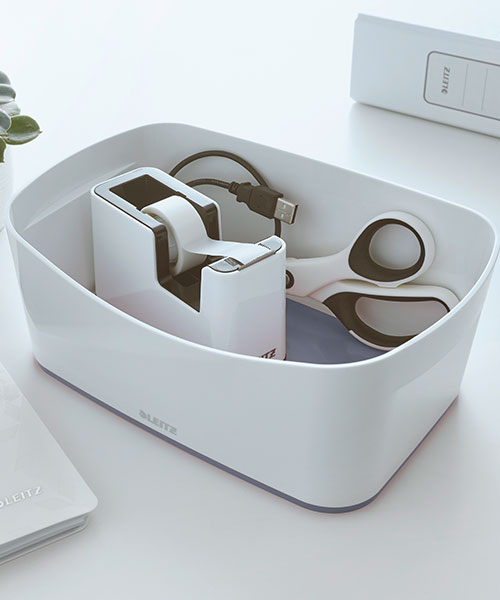 Leitz MyBox® Masaüstü Saklama Kutusu 52571001 Gri-Beyaz