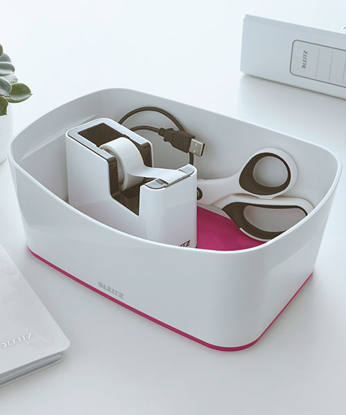 Leitz MyBox® Masaüstü Saklama Kutusu 52571023 Pembe-Beyaz