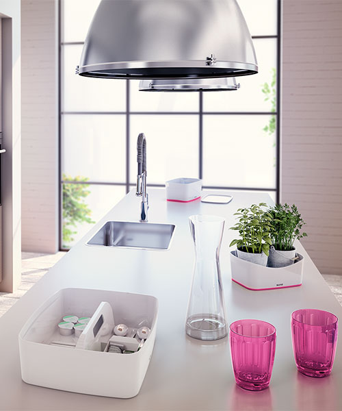 Leitz MyBox® Masaüstü Saklama Kutusu 52571023 Pembe-Beyaz