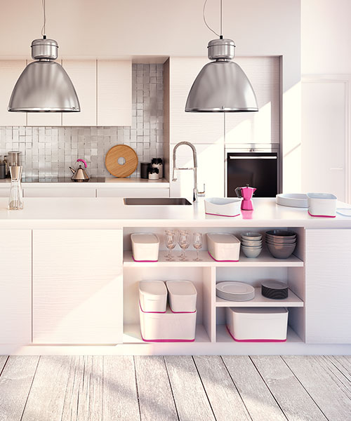 Leitz MyBox® Masaüstü Saklama Kutusu 52571023 Pembe-Beyaz