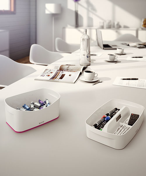 Leitz MyBox® Masaüstü Saklama Kutusu 52571023 Pembe-Beyaz